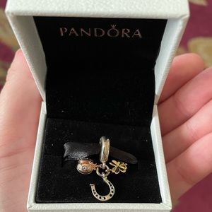 COPY - Lucky Pandora Dangle Charm 🍀 HORSESHOE, CLOVER & LADYBUG CHARM *RETIRED *